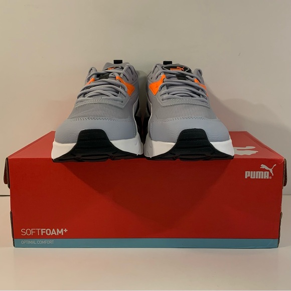 🏀📙 [BRAND NEW] PUMA VIS2K GREY FOG ORANGE MENS SHOES SIZE 12 SNEAKERS 📙🏀 - Picture 5 of 10